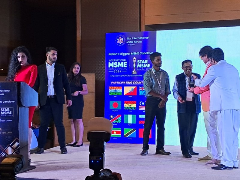 STAR MSME AWARD for Promising Leader of the Year 2024 in Manufacturing Electrical & Electronics Technical Laboratory Training Kits & Equipment